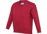 Felpa Scuola Junior Awdis Academy Bambino Con Scollo A V RW3925 (3-4 Anni (104)) (Rosso)