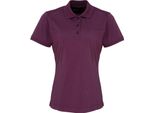 Premier Ladies Coolchecker Piqué Polo / Polo, Manica Corta RW4402 (L) (Melanzana)