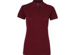 Polo Asquith & Fox Damen Kurzarm Performance Blend RW5354 (M) (Burgunder)
