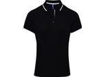 Premier Ladies Contrast Cool Check Polo Shirt RW5519 (2XL) (Nero/Bianco)