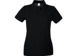 Fruit Of The Loom - Poloshirt Da Donna A Maniche Corte BC3906 (Large) (Nero)
