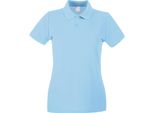 Fruit Of The Loom - Poloshirt Da Donna Manica Corta BC3906 (Large) (Azzurro)