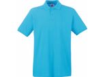 Polo Fruit Of The Loom Premium Herren, Kurzarm BC1381 (2XL) (Azurblau)