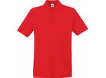 Polo Fruit Of The Loom Premium Herren, Kurzarm BC1381 (Xl) (Rot)