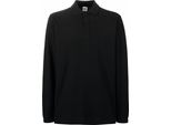 Polo Fruit Of The Loom Premium Herren, Langarm BC1383 (Xl) (Schwarz)