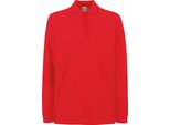 Polo Fruit Of The Loom Premium Herren, Langarm BC1383 (2XL) (Rot)