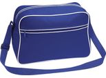 Borsa A Tracolla Retrò Bagbase Con Tracolla Regolabile, 18 Litri BC1302 (Taglia Unica) (Blu Reale/Bianco)