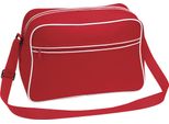 Bagbase Borsa A Tracolla Retrò Con Tracolla Regolabile, 18 Litri (2 Pezzi/Confezione) BC4479 (Taglia Unica) (Rosso/Bianco)