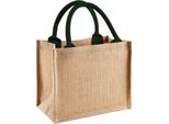Borsa Di Iuta Westford Mill / Mini Borsa Regalo Di Iuta, 6 Litri BC2791 (Taglia Unica) (Naturale/Verde)