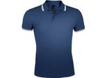Polo Pasadena Tipped A Manica Corta In Piqué PC2431 (M) (Blu Navy/Bianco) Sols Uomo