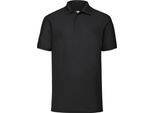Polo Fruit Of The Loom 65/35 Herren Piqué, Kurzarm BC388 (2XL) (Schwarz)