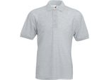 Polo Fruit Of The Loom 65/35 Herren Piqué, Kurzarm BC388 (4XL) (Hellgrau)
