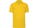 Polo Fruit Of The Loom 65/35 Herren Piqué, Kurzarm BC388 (L) (Gelb)