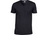 Maglietta Da Uomo Gildan Soft Style, Scollo A V, Maniche Corte BC490 (3XL) (Nero)