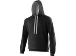 Awdis Pullover Con Cappuccio / Felpa Con Cappuccio RW165 (2XL) (Nero/Grigio Screziato)