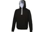 Felpa Con Cappuccio Awdis / Felpa Con Cappuccio RW165 (S) (Nero/Bianco Artico)