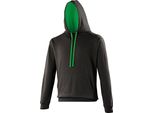 Felpa Con Cappuccio Awdis / Felpa Con Cappuccio RW165 (S) (Nero/Verde)