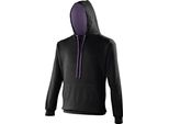 Felpa Con Cappuccio Awdis / Felpa Con Cappuccio RW165 (M) (Nero/Viola)
