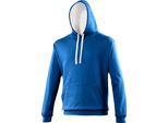 Felpa Con Cappuccio Awdis RW165 (S) (Blu Reale/Bianco Artico)
