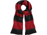 Sciarpa Invernale Beechfield Varsity Unisex RW2031 (Taglia Unica) (Nero/Rosso)