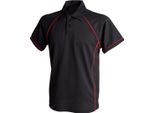 Polo Sportiva Finden & Hales Da Uomo, Manica Corta RW427 (M) (Nero/Rosso)