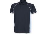 Polo Sportiva Finden & Hales Da Uomo, Manica Corta RW427 (2XL) (Blu Scuro/Bianco)