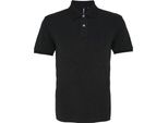 Polo Asquith & Fox Da Uomo, Manica Corta RW3471 (L) (Nero Screziato)