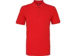Polo Asquith & Fox Uomo, Manica Corta RW3471 (4XL) (Rosso)