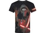 Maglietta Star Wars Force Awakens Kylo Ren Lightsabre Sublimation Uomo NS4059 (M) (Nero)