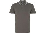 Polo Asquith & Fox Da Uomo, Manica Corta RW4809 (2XL) (Antracite/Bianco)