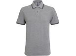 Polo Asquith & Fox Da Uomo, Manica Corta RW4809 (L) (Grigio/Nero)