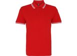 Polo Asquith & Fox Da Uomo, Manica Corta RW4809 (2XL) (Rosso/Bianco)
