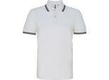 Polo Asquith & Fox Da Uomo, Manica Corta RW4809 (L) (Bianco/Nero)