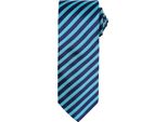 Cravatta Premier A Righe Doppie Da Uomo RW5235 (Taglia Unica) (Turchese / Blu Navy)
