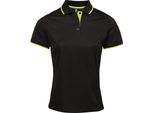 Premier Ladies Contrast Cool Check Polo Shirt RW5519 (2XL) (Nero/Lime)