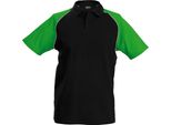 Polo Kariban Da Uomo Con Colori A Contrasto RW702 (2Xlarge) (Nero/Grigio Chiaro/Verde)