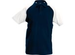 Polo Kariban Da Uomo Con Colori A Contrasto RW702 (Large) (Blu Navy/Grigio Chiaro/Bianco)