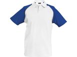 Polo Kariban Da Uomo Con Colori A Contrasto RW702 (Large) (Bianco/Grigio Chiaro/Blu Reale)