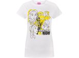 Maglietta Disney La Bella E La Bestia Insieme, Con Motivo Belle NS4278 (M) (Weiß)