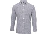 Camicia Premier A Maniche Lunghe Micro Check Da Uomo RW5526 (M) (Navy/Bianco)