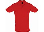 Sols Uomo Polo Perfect Pique, Manica Corta PC283 (L) (Rosso)