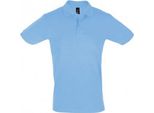 Sols Uomo Polo Perfect Pique, Manica Corta PC283 (2XL) (Azzurro)