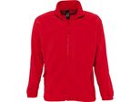 Sols Herren Outdoor Fleece Jacke North PC343 (Medium) (Rot)