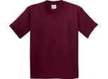Maglietta Gildan Per Bambini A Girocollo, Manica Corta BC482 (Xl) (Rosso Marrone)