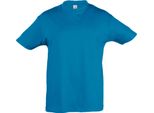 Sols Kids Maglietta Regent, Manica Corta PC357 (8 Anni (128)) (Blu Acqua)