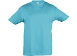 Sols Kids Maglietta Regent, Manica Corta PC357 (8 Anni (128)) (Blu Atollo)