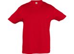 Sols Kids Maglietta Regent, Manica Corta PC357 (8 Anni (128)) (Rosso)