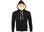 Sols Sherpa Giacca Con Cappuccio Unisex / Felpa Con Cappuccio Con Zip PC512 (Xxs) (Nero)