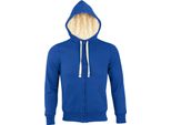 Sols Sherpa Giacca Con Cappuccio Unisex / Felpa Con Cappuccio Con Zip PC512 (Xs) (Blu Reale)