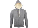Sols Sherpa Giacca Con Cappuccio Unisex / Felpa Con Cappuccio Con Zip PC512 (Xxs) (Grigio Screziato)